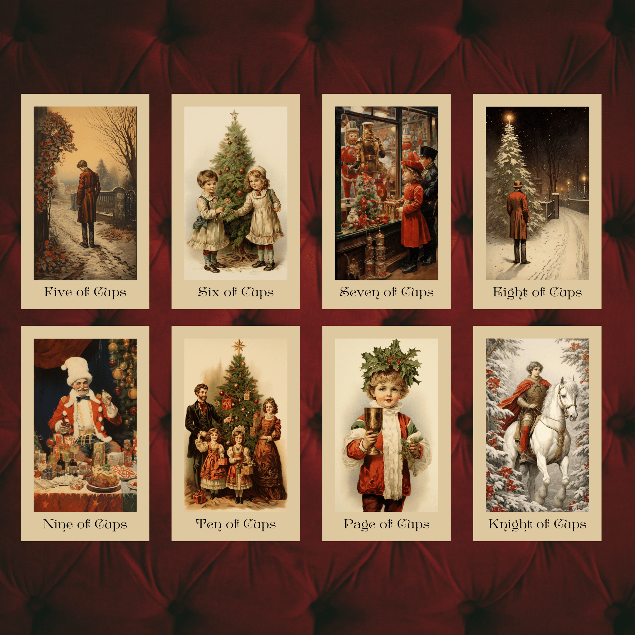 The Vintage Christmas Tarot 🎁 A 78 - card tarot deck steeped in Victorian yuletide elegance and festive nostalgia - Hattie Thorn Tarot