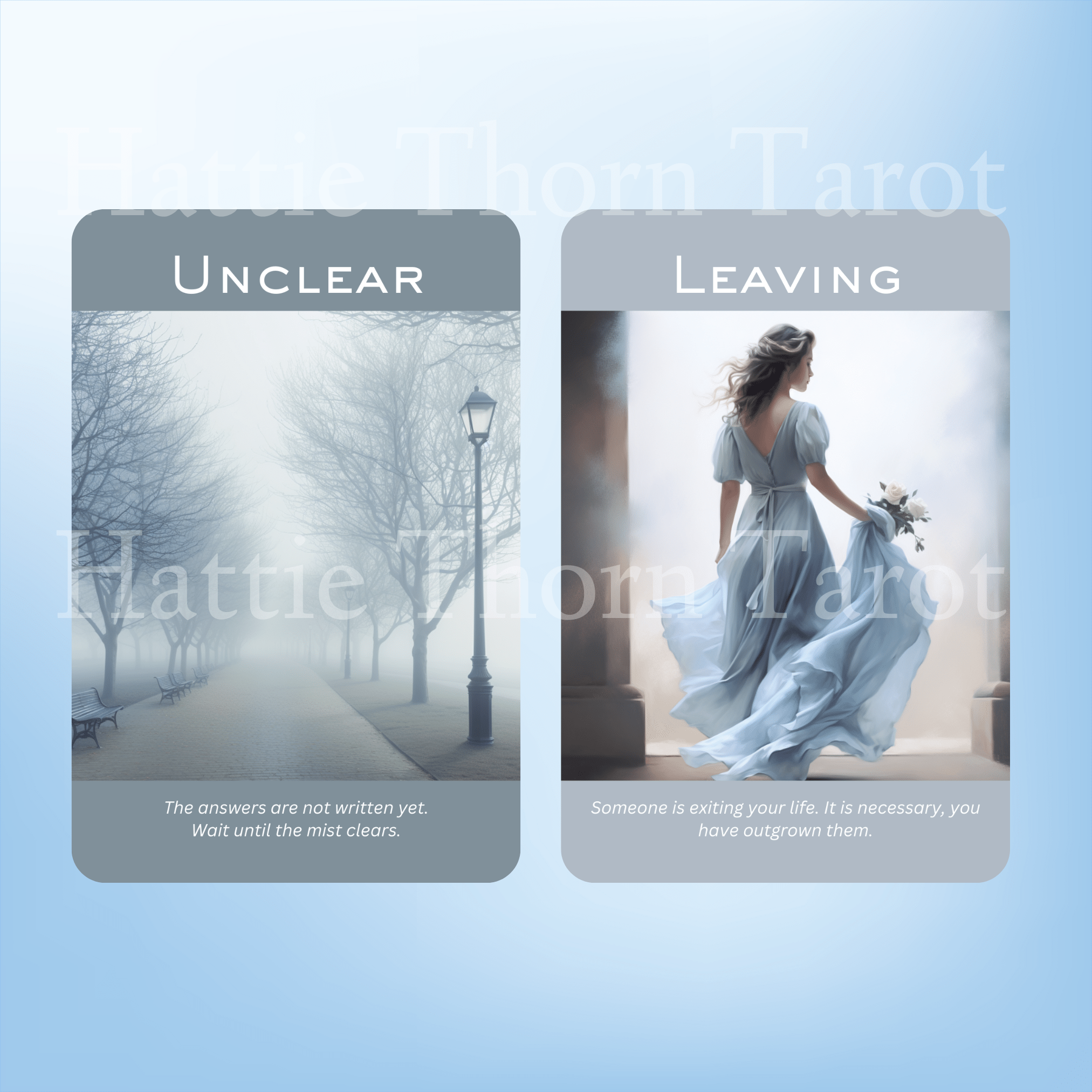True Blue Romance and Love Oracle 💙 A dreamy 50 - card oracle exploring love, connection, and blue - tinted longing - Hattie Thorn Tarot