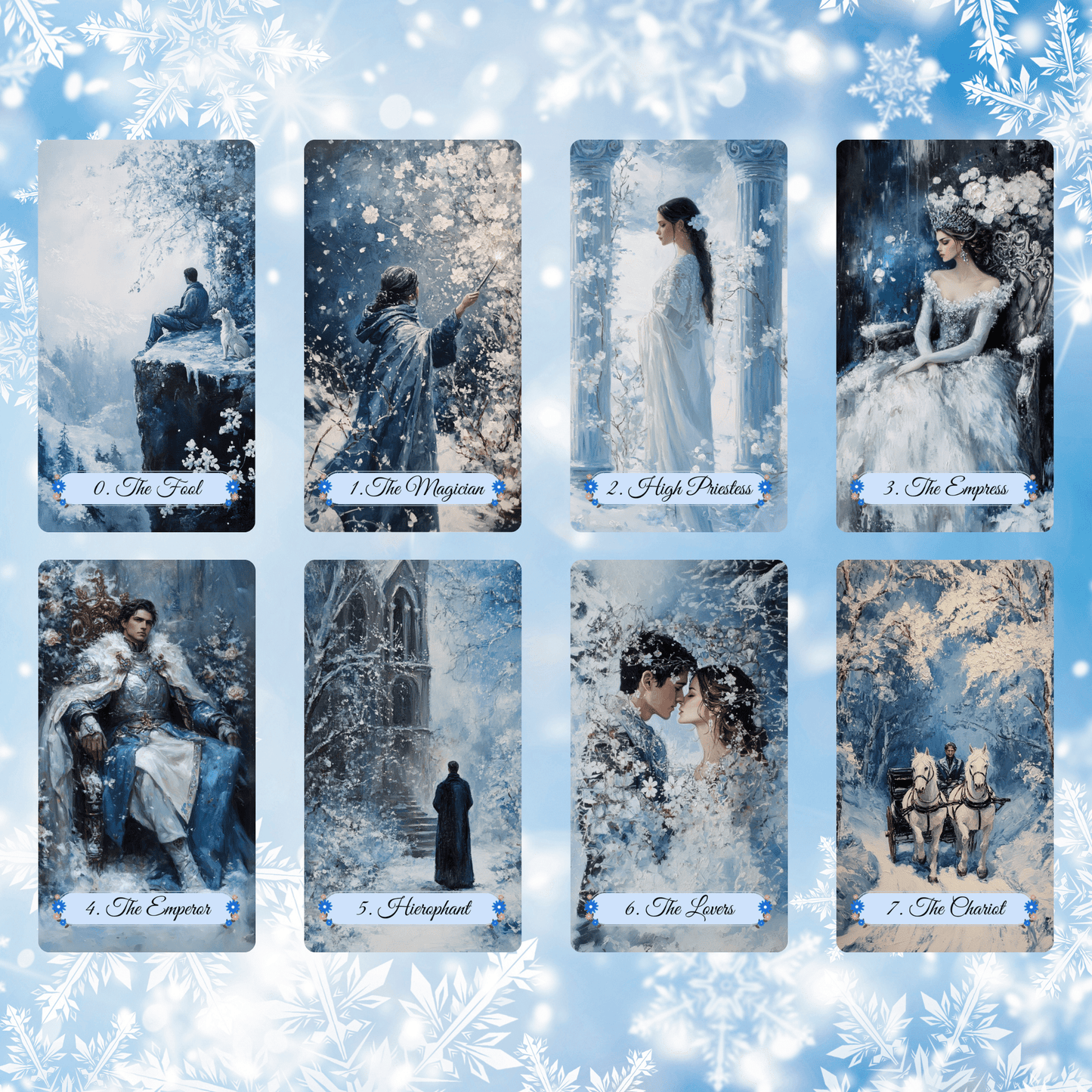 Winter Pastures Tarot & Lenormand Bundle ❄️ A serene 2 - deck bundle capturing the quiet beauty and inner wisdom of winter - Hattie Thorn Tarot