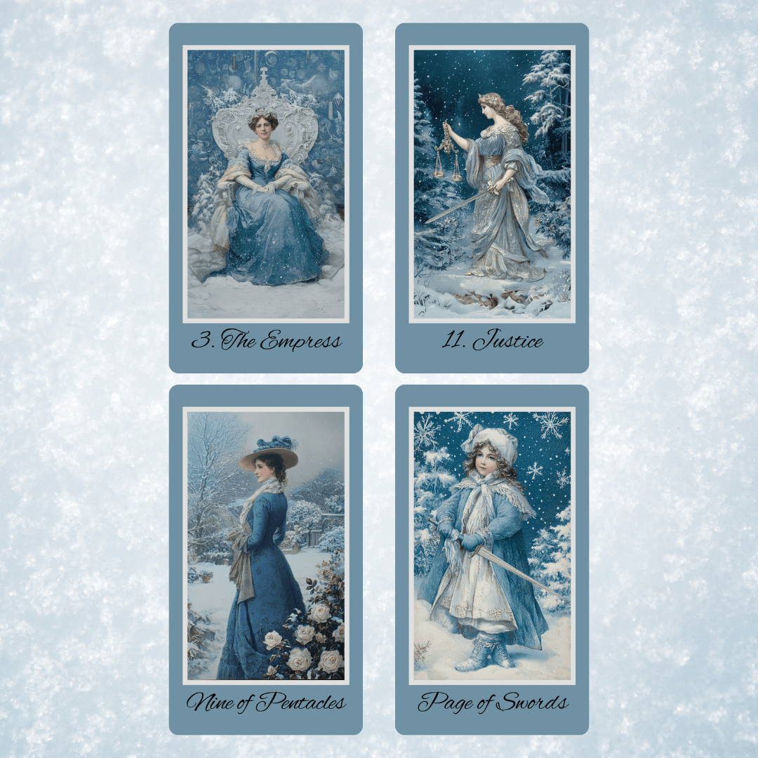 Wintertide Tarot 🌨️ A soft - spoken 78 - card deck for solstice readings, frosted truths, and lamplit stillness. - Hattie Thorn Tarot