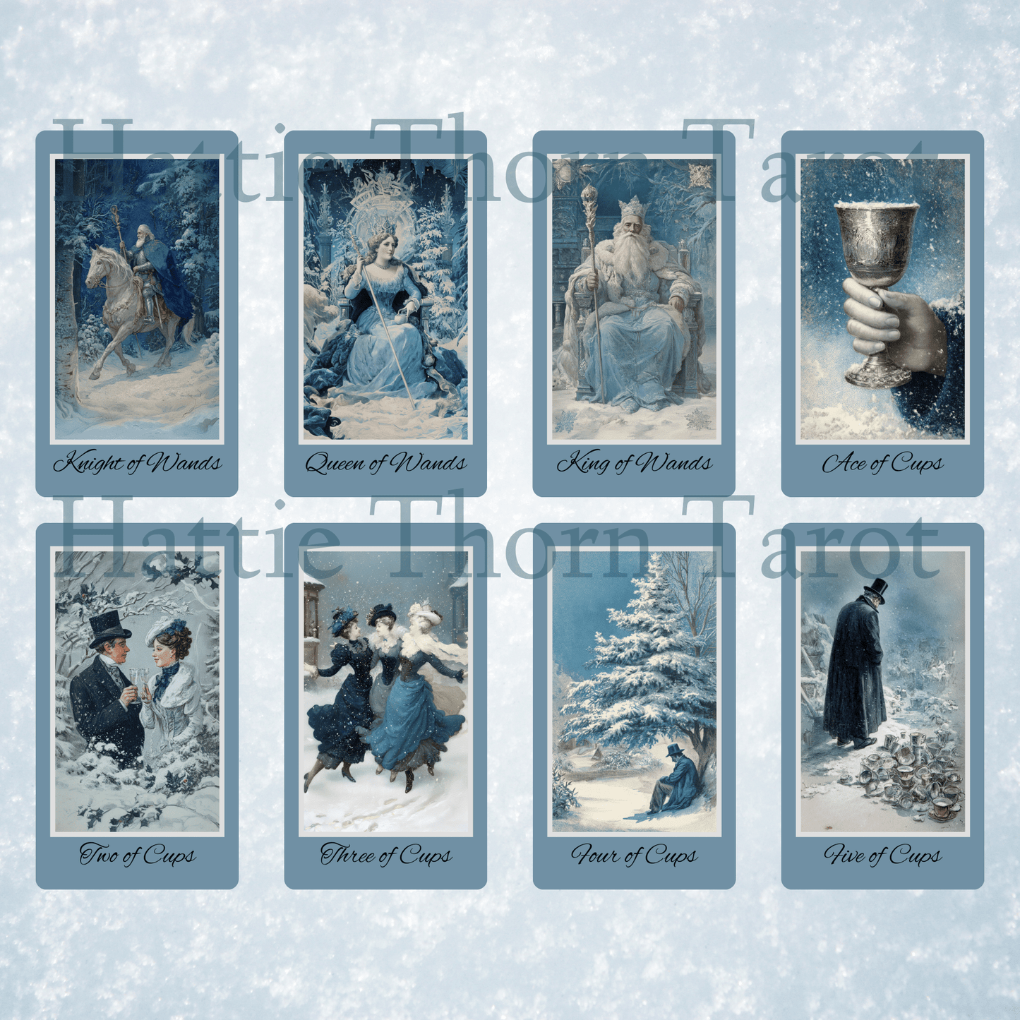Wintertide Tarot 🌨️ A soft - spoken 78 - card deck for solstice readings, frosted truths, and lamplit stillness. - Hattie Thorn Tarot