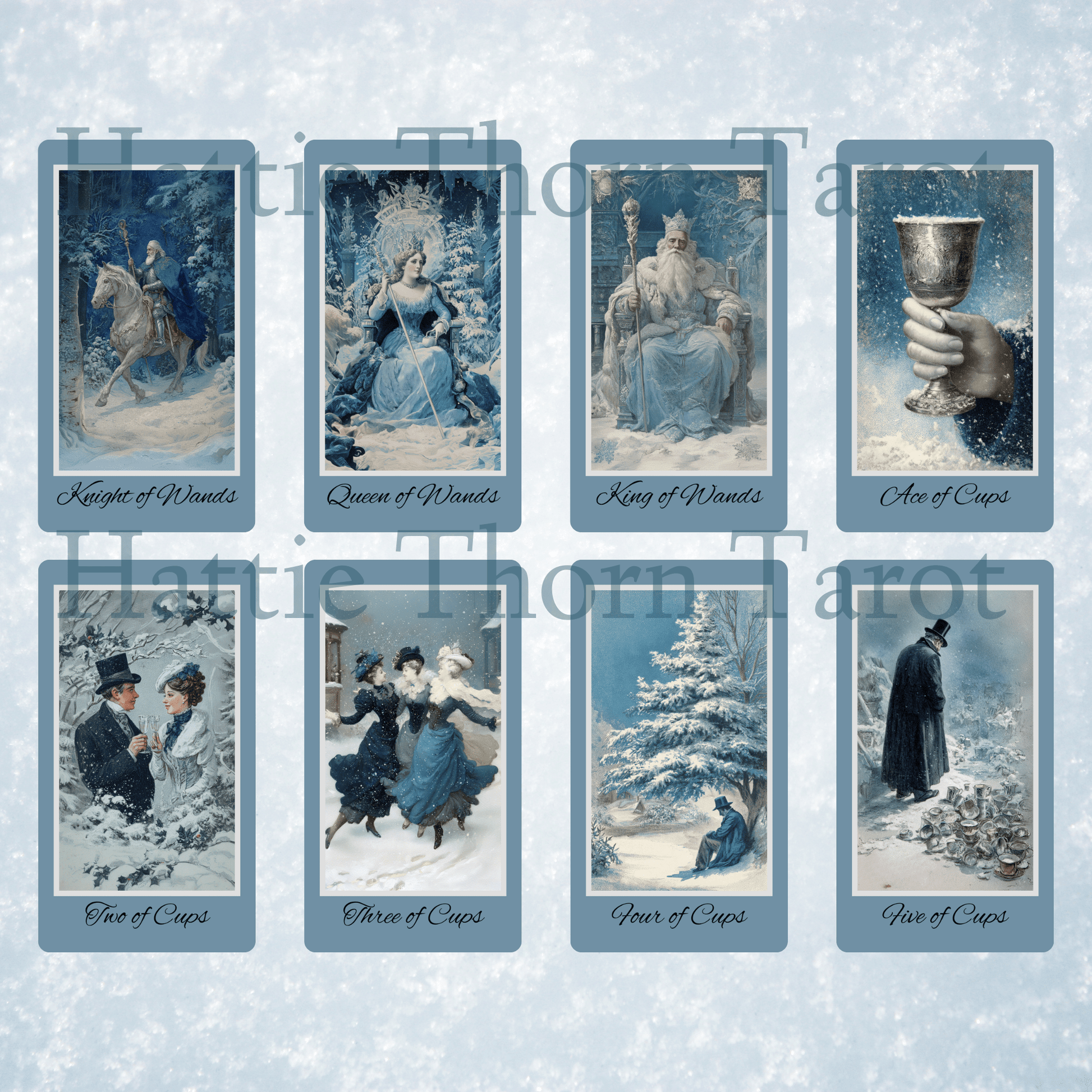 Wintertide Tarot 🌨️ A soft - spoken 78 - card deck for solstice readings, frosted truths, and lamplit stillness. - Hattie Thorn Tarot