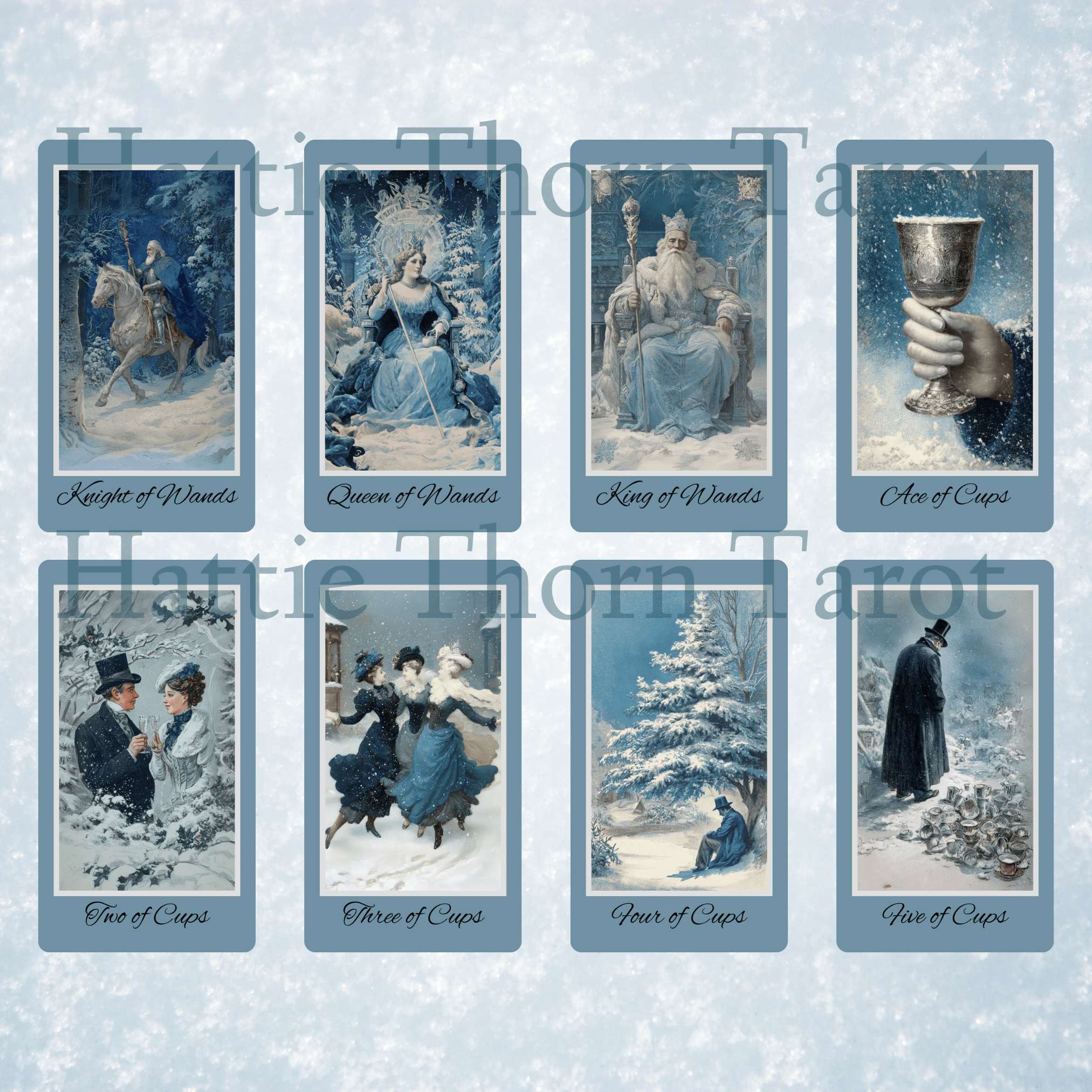 Wintertide Tarot 🌨️ A soft - spoken 78 - card deck for solstice readings, frosted truths, and lamplit stillness. - Hattie Thorn Tarot