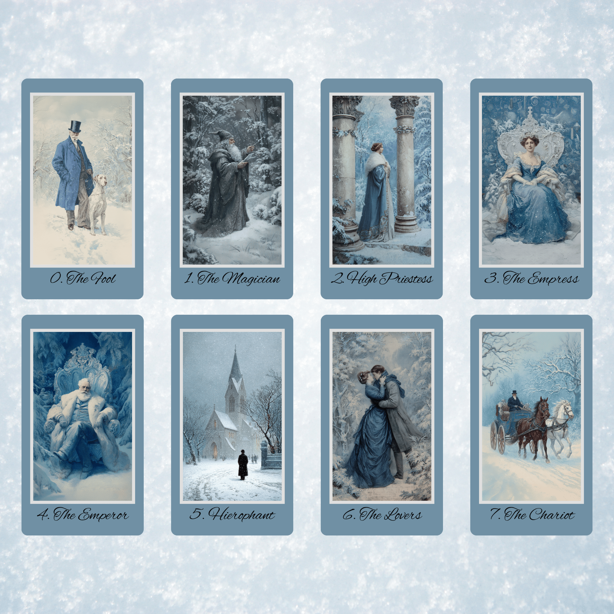 Wintertide Tarot 🌨️ A soft - spoken 78 - card deck for solstice readings, frosted truths, and lamplit stillness. - Hattie Thorn Tarot