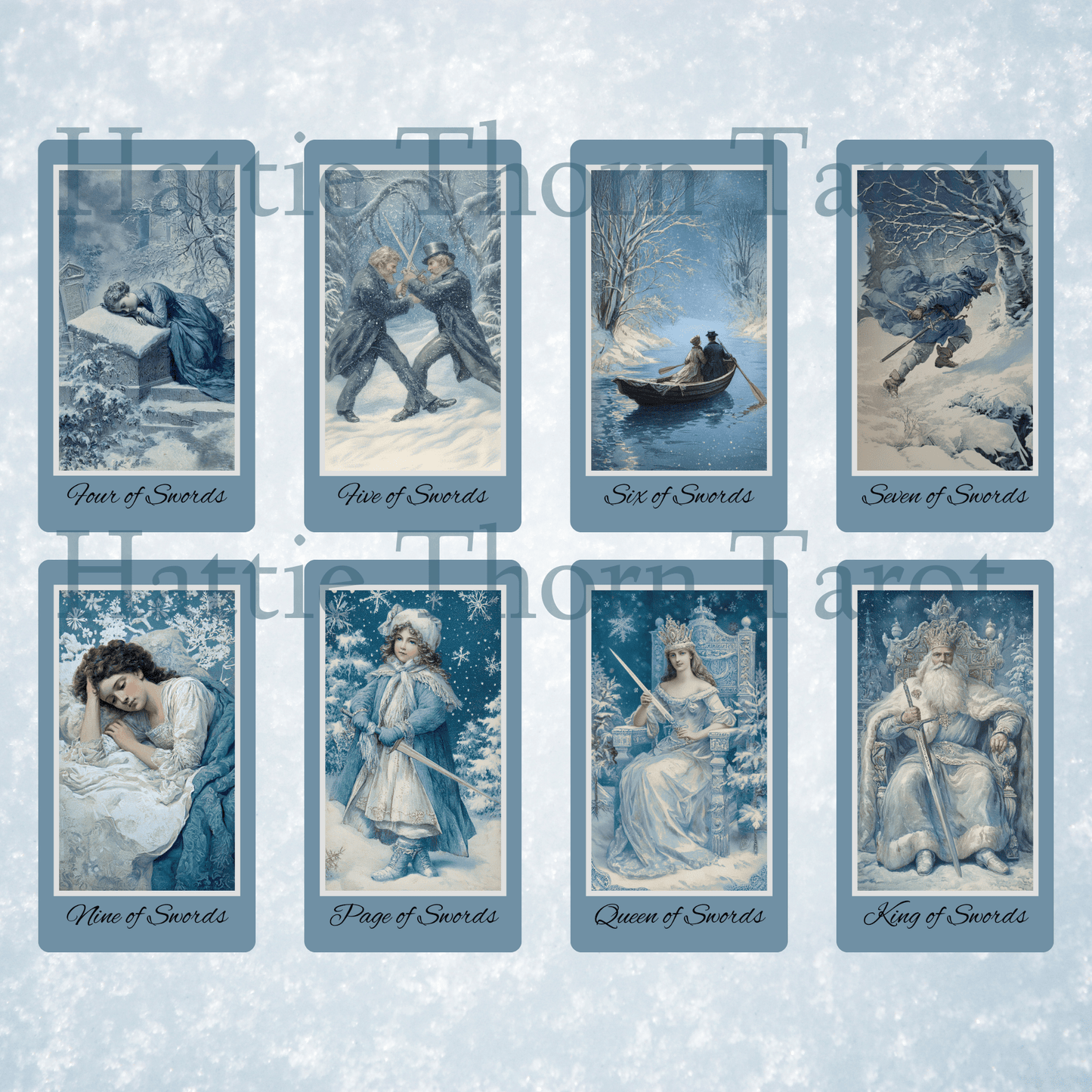 Wintertide Tarot 🌨️ A soft - spoken 78 - card deck for solstice readings, frosted truths, and lamplit stillness. - Hattie Thorn Tarot
