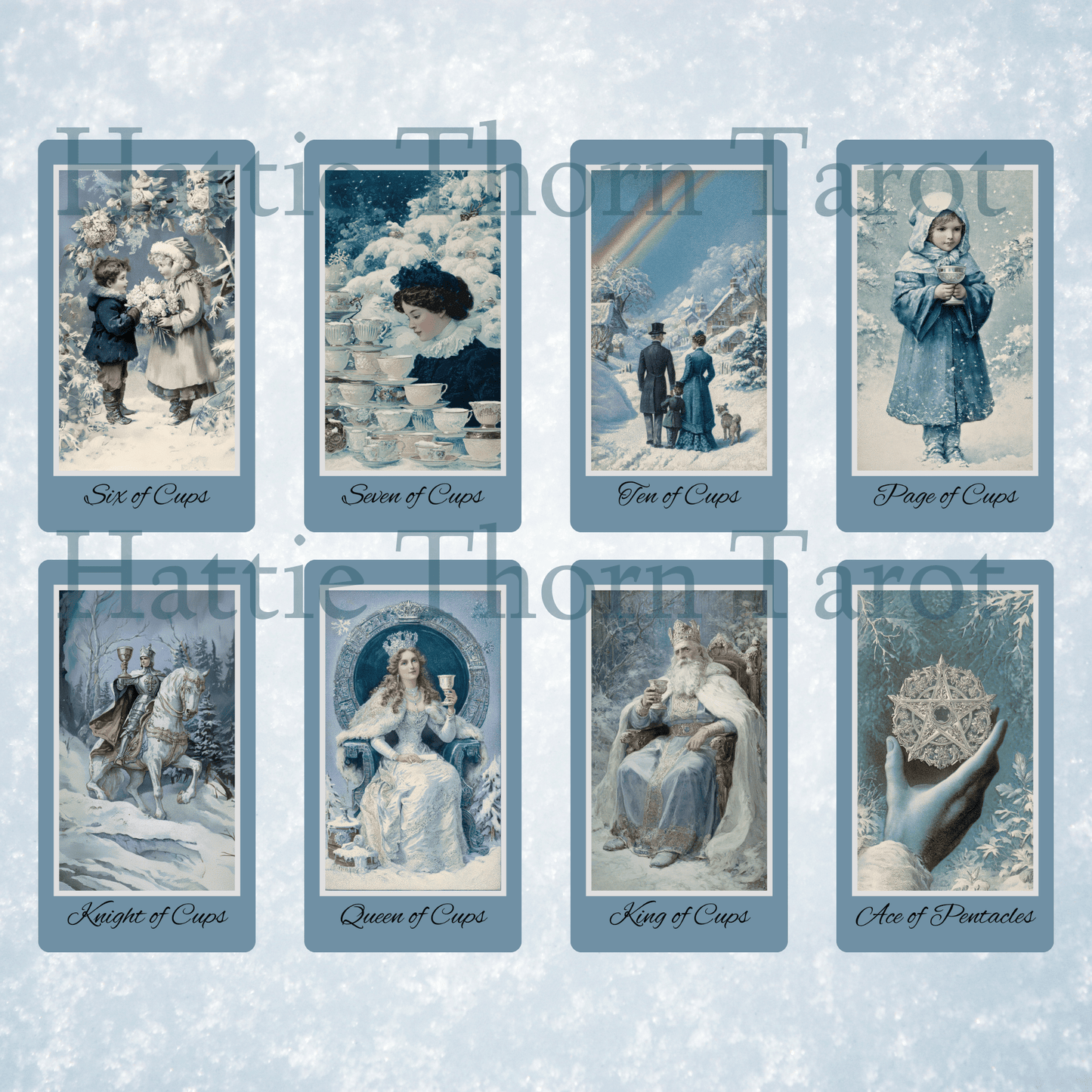 Wintertide Tarot 🌨️ A soft - spoken 78 - card deck for solstice readings, frosted truths, and lamplit stillness. - Hattie Thorn Tarot
