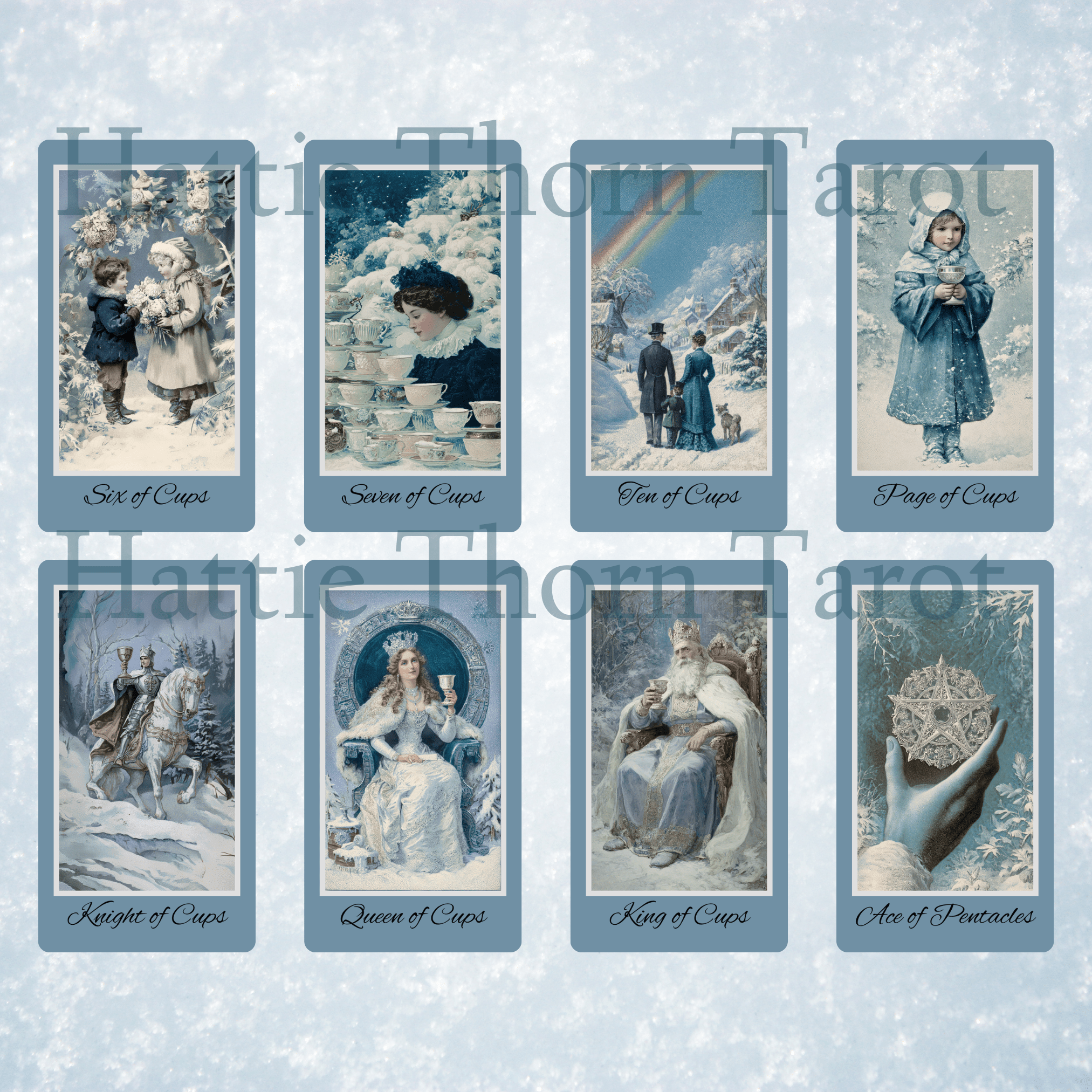 Wintertide Tarot 🌨️ A soft - spoken 78 - card deck for solstice readings, frosted truths, and lamplit stillness. - Hattie Thorn Tarot